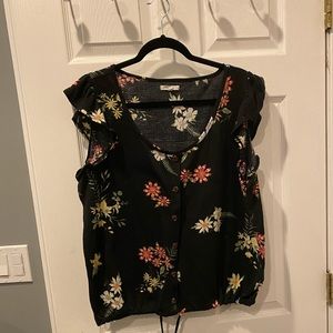 Maurices black top floral